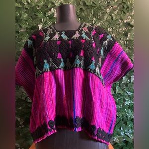 Purple Huipil Blouse